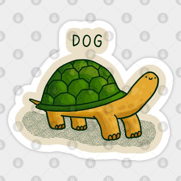 Dog Turtle Sticker by Tania Tania